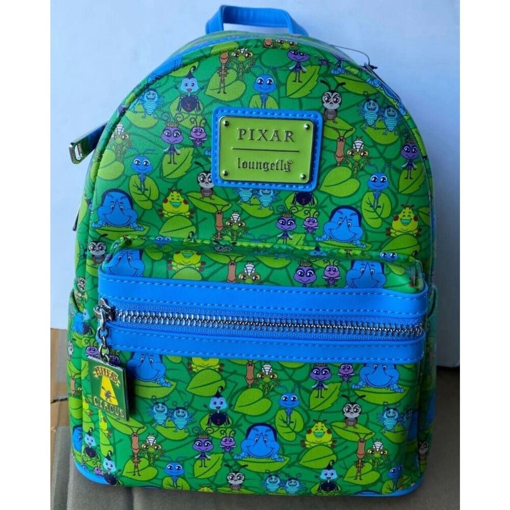 Loungefly Disney Pixar A Bugs Life All Over Print Mini Backpack NWT